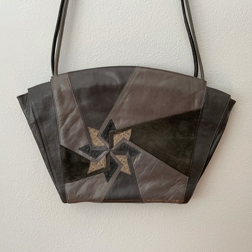 Star Patchwork Vintage Leather Purse